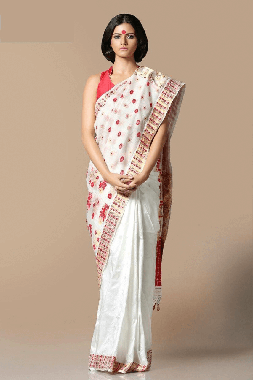 Mulberry Silk (Paat) - White & Red