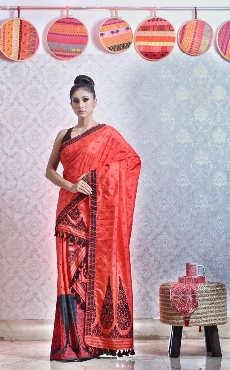 MEKHELA CHADOR - MULBERRY (Red)